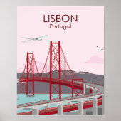 De brug van Lissabon in  stijl Poster (Voorkant)