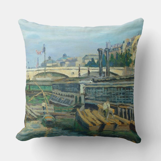 De brug van Louis Philippe, 1875 (olie op doek) Kussen (Voorkant)