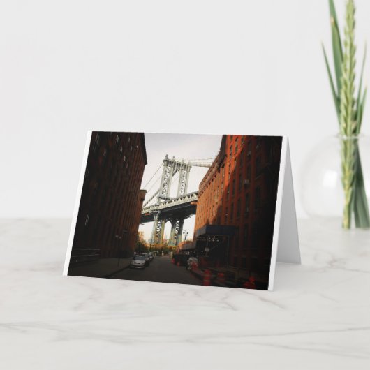 De brug van Manhattan, een Uitzicht van de Straat Kaart (Voorkant)
