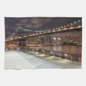 De Brug van Manhattan en Horizon NYC Theedoek (Horizontaal)