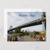 De Brug van Manhattan, New York Briefkaart (Voorkant / Achterkant)
