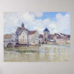 De brug van Moret, Alfred Sisley Poster