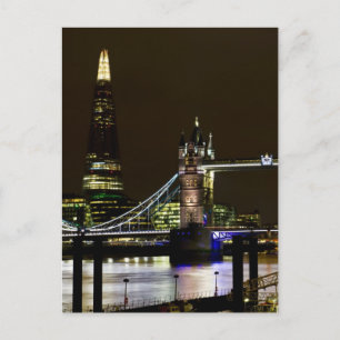 De brug van Shard en Tower Briefkaart