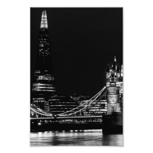 De brug van Shard en Tower Foto Afdruk
