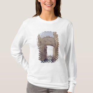De brug van Sighs, Venetië, gegraveerd door Lefev T-shirt