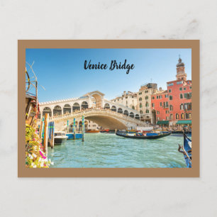 De brug van Venetië van Rome Briefkaart