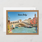 De brug van Venetië van Rome Briefkaart (Voorkant / Achterkant)