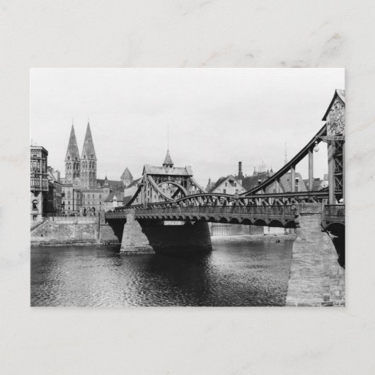 De Brug van Weser, Bremen, c.1910 Briefkaart (Voorkant)