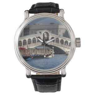 De Brug Venetië Italië van Rialto Horloge