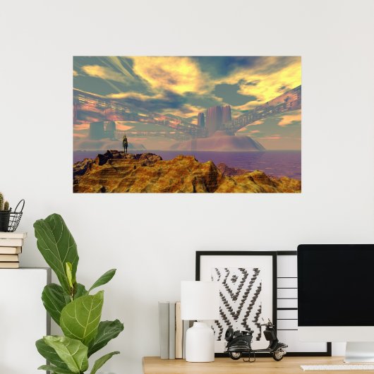 De bruggen bij Kronradar Poster (Thuiskantoor)