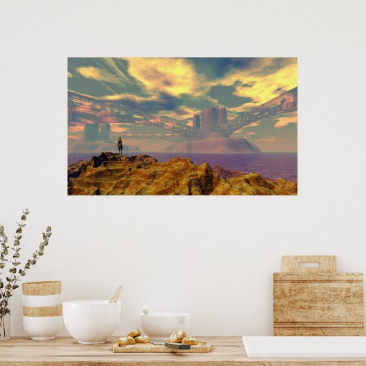 De bruggen bij Kronradar Poster (Keuken)