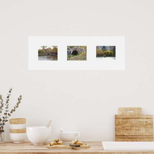 De bruggen in kleur poster (Keuken)