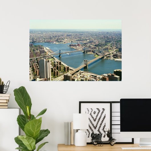 De bruggen van New York Poster (Thuiskantoor)