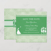 De Bruid Appelgroen save the date (Voorkant / Achterkant)