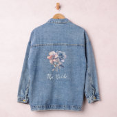 De bruid Blauw Roze Bloemen Denim Jacket (Hangar)