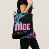 De Bruid Blauw & Roze Tropisch Bach Tote Bag (Dichtbij)
