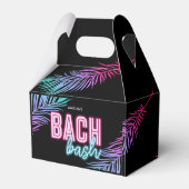 De bruid Blauw & Roze Tropische Bach Favor Box Bedankdoosjes (Achterkant)