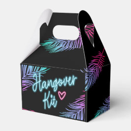 De bruid Blauw & Roze Tropische Bach Favor Box Bedankdoosjes