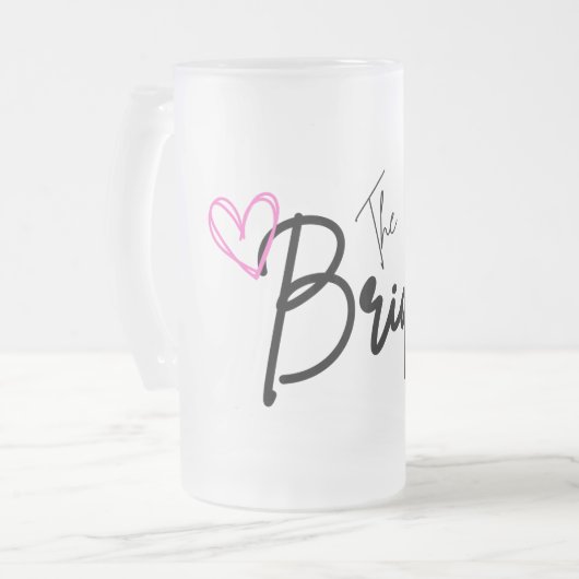 De bruid, bruidsfeest Drink Matglas Bierpul (Voorkant links)