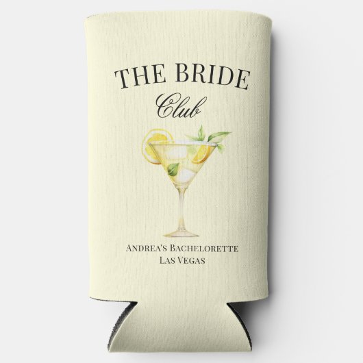 De Bruid Citroen Cocktail Luxe Sociale Club Seltzer Blikjeskoeler (Voorkant)