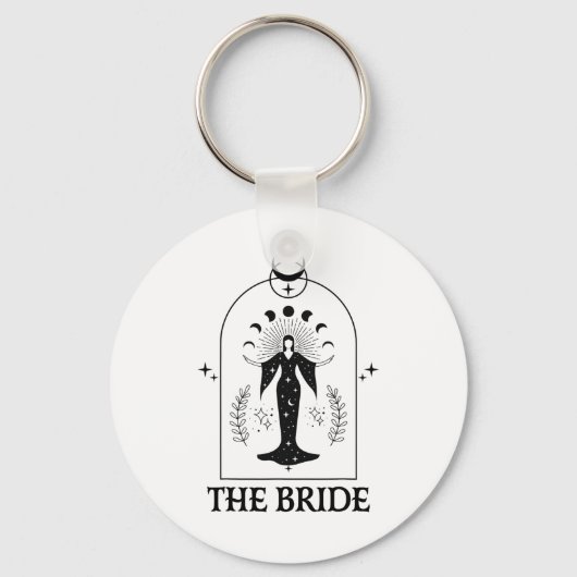 De Bruid Coven Gotische Heks Bachelorette Matching Sleutelhanger (Voorkant)