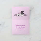 De bruid & de Bruidegom Skullies (Viooltje) Bedankkaart (Binnen)