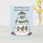 De BRUID & de BRUIDEGOM van de Beste wensen van Kaart (Gele Bloem)