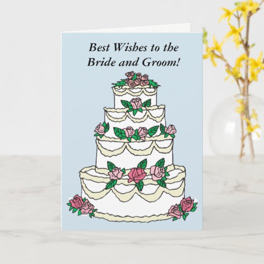 De BRUID & de BRUIDEGOM van de Beste wensen van Kaart (Gele Bloem)