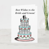 De BRUID & de BRUIDEGOM van de Beste wensen van Kaart (Voorkant)
