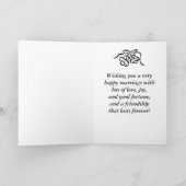 De BRUID & de BRUIDEGOM van de Beste wensen van Kaart (Binnen)