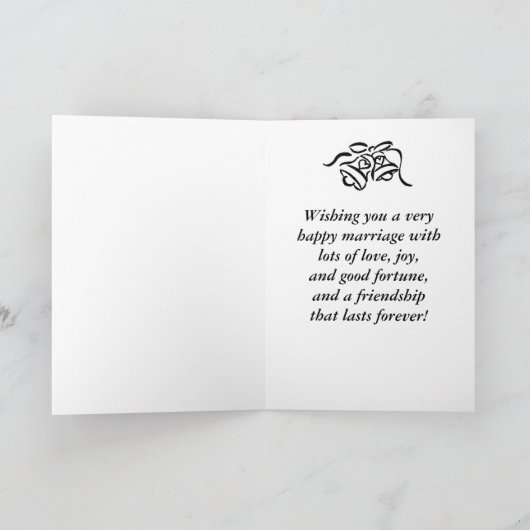 De BRUID & de BRUIDEGOM van de Beste wensen van Kaart (Binnen)