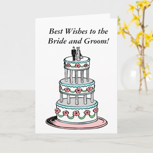 De BRUID & de BRUIDEGOM van de Beste wensen van Kaart (Gele Bloem)