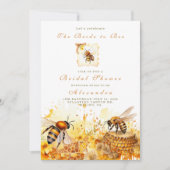 De bruid die bij wilde bloemen honing bruisfeestje kaart (Voorkant)