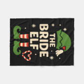 De Bruid Elf Kerstmis Xmas Grappig Nieuwgetrouwd Fleece Deken (Voorkant (Horizontaal))