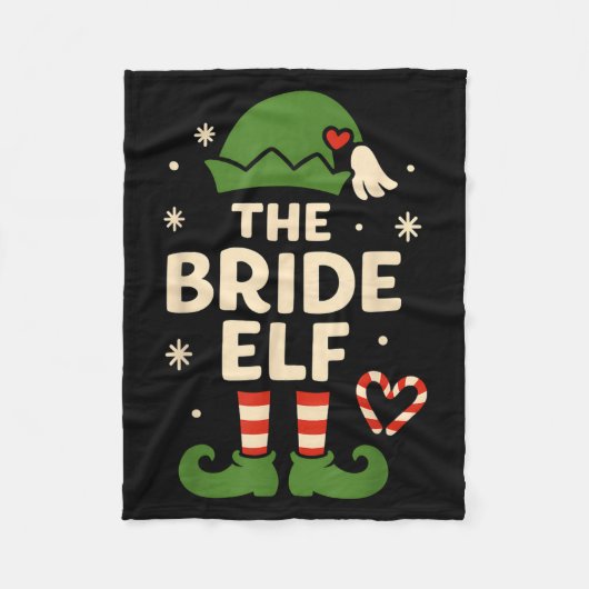 De Bruid Elf Kerstmis Xmas Grappig Nieuwgetrouwd Fleece Deken (Voorkant)