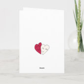 De bruid en bruidegom sneden de bruidstaart. geluk kaart (Achterkant)