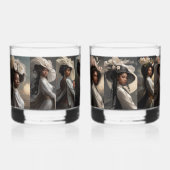 De bruid en bruidsmeisje whisky glas (Voorkant)