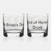 De bruid en bruidsmeisje whisky glas (Achterkant)