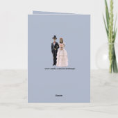 De bruid en de bruidegomwenskaart van het skelet kaart (Achterkant)