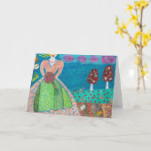 De Bruid en de Vos Wenskaart Kaart (Gele Bloem)