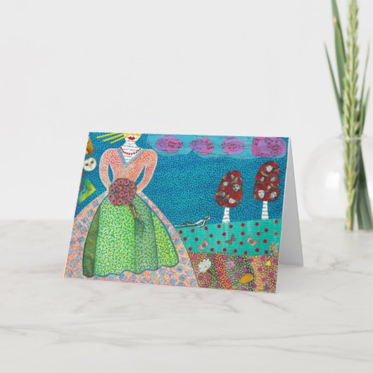 De Bruid en de Vos Wenskaart Kaart (Voorkant)