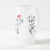 De bruid en Groom persoonlijk gelukkig na Matglas Bierpul (Voorkant rechts)