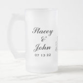 De bruid en Groom persoonlijk gelukkig na Matglas Bierpul (Links)