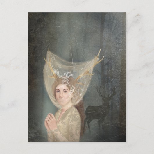 De bruid, gotische romance, fantasie briefkaart (Voorkant)