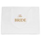 De Bruid Goud Wit Gift Bag Groot Cadeauzakje (Voorkant)