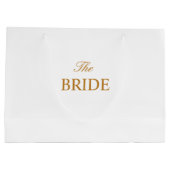 De Bruid Goud Wit Gift Bag Groot Cadeauzakje (Achterkant)