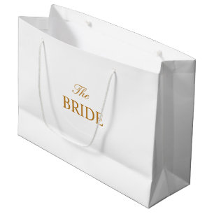 De Bruid Goud Wit Gift Bag Groot Cadeauzakje