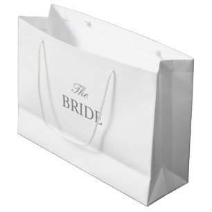 De Bruid Grijs Witte Geschenktas Groot Cadeauzakje