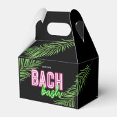 De bruid groen & roze tropische strand bedankdoosjes (Achterkant)