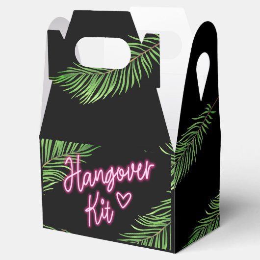 De bruid groen & roze tropische strand bedankdoosjes (Geopend)